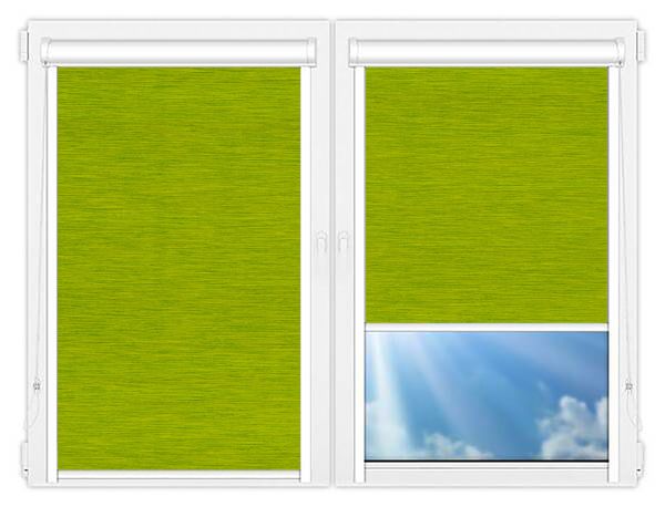 Кассетные рулонные шторы UNI Корсо зеленый цена. Купить в «Мастерская Жалюзи»